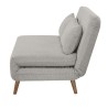 Banquette BZ - 2 places - Tissu Beige - 130 x 90 x 81 cm - DEPLO