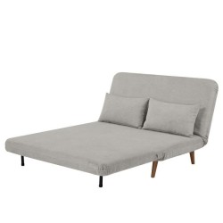 Banquette BZ - 2 places - Tissu Beige - 130 x 90 x 81 cm - DEPLO