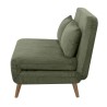 Banquette BZ - 2 places - Tissu velours côtelé Vert - 130 x 90 x 81