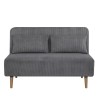 Banquette BZ - 2 places - Tissu velours côtelé Gris clair - 130 x 90
