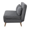 Banquette BZ - 2 places - Tissu velours côtelé Gris clair - 130 x 90