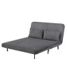 Banquette BZ - 2 places - Tissu velours côtelé Gris clair - 130 x 90