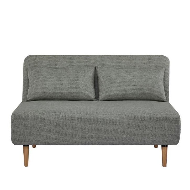 Banquette BZ - 2 places - Tissu Vert clair - 130 x 90 x 81 cm - DEPLO