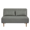 Banquette BZ - 2 places - Tissu Vert clair - 130 x 90 x 81 cm - DEPLO
