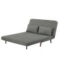 Banquette BZ - 2 places - Tissu Vert clair - 130 x 90 x 81 cm - DEPLO