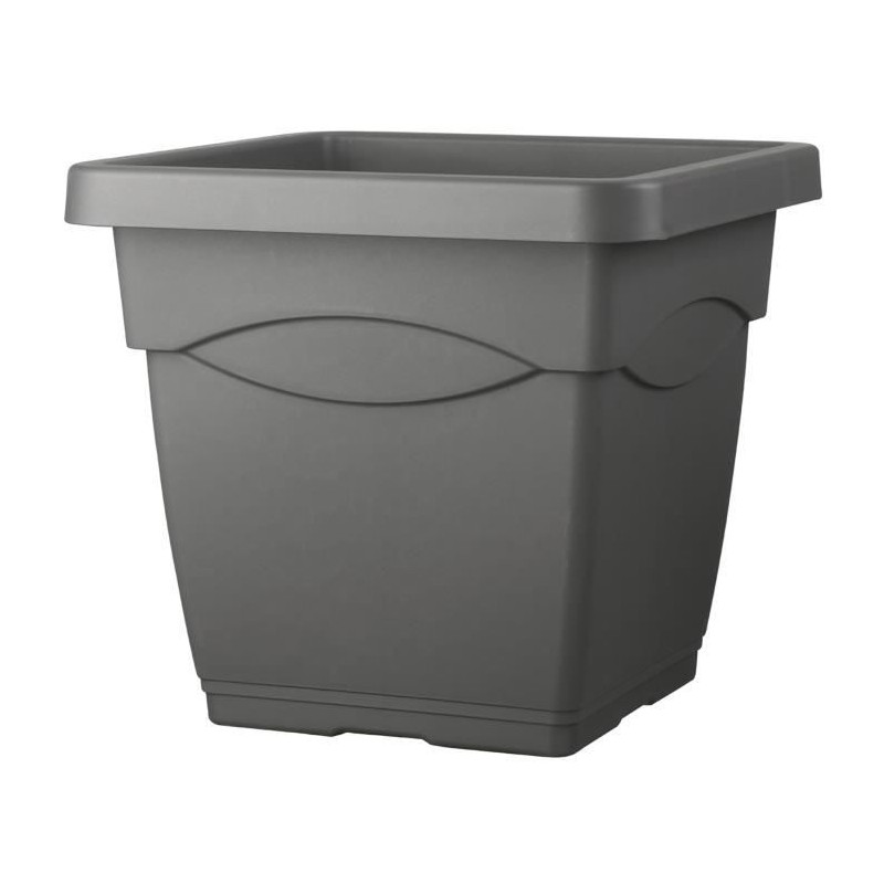 DEROMA Pot de fleurs carré Day R anthracite - 38 x H33,5 cm - Gris an DEROMA Pot de fleurs carré Day R anthracite - 38 x H33,5 cm - Gris an