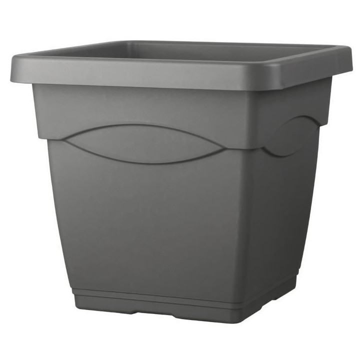 DEROMA Pot de fleurs carré Day R anthracite - 38 x H33,5 cm - Gris anthracite DEROMA Pot de fleurs carré Day R anthracite - 38 x H33,5 cm - Gris anthracite