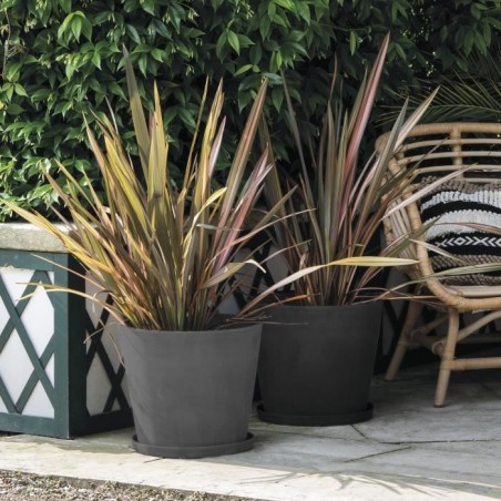 DEROMA Pot de fleurs Origin - 29 x 24 cm - 11 L - Anthracite