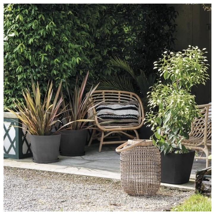 DEROMA Pot de fleurs Origin - 29 x 24 cm - 11 L - Anthracite DEROMA Pot de fleurs Origin - 29 x 24 cm - 11 L - Anthracite