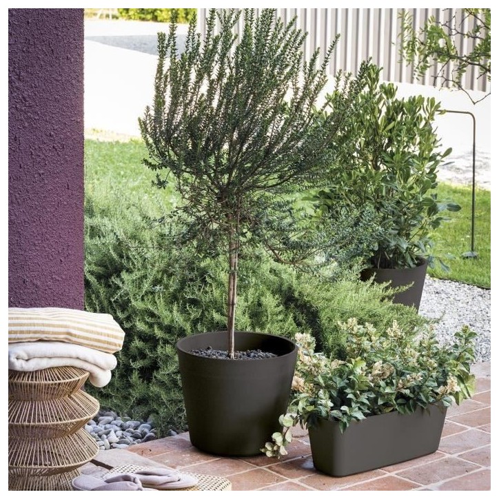 DEROMA Pot de fleurs Origin - 29 x 24 cm - 11 L - Anthracite DEROMA Pot de fleurs Origin - 29 x 24 cm - 11 L - Anthracite