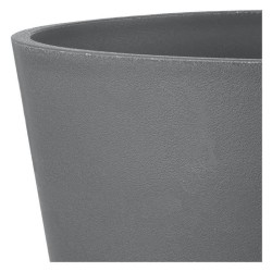 DEROMA Pot de fleurs Origin - 57,5 x 48 cm - 85 L - A roulettes - Gris