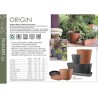 DEROMA Pot de fleurs Origin - 57,5 x 48 cm - 85 L - A roulettes - Gris
