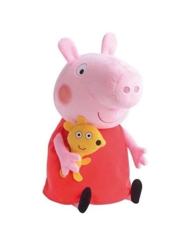 Peluche Peppa Pig - Jemini - 37cm - Rose, rouge et jaune - Pour bébé