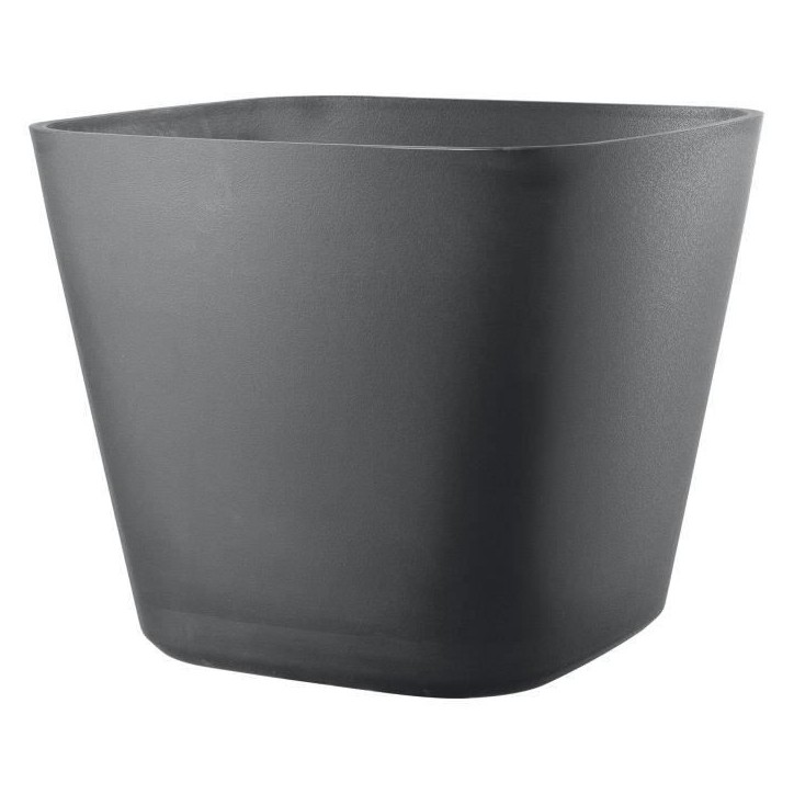 DEROMA Pot de fleurs carré Origin - 28 x 23,5 cm- 12 L - Gris