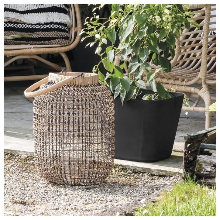DEROMA Pot de fleurs carré Origin - 38 x 32 cm - 30 L - Anthracite DEROMA Pot de fleurs carré Origin - 38 x 32 cm - 30 L - Anthracite