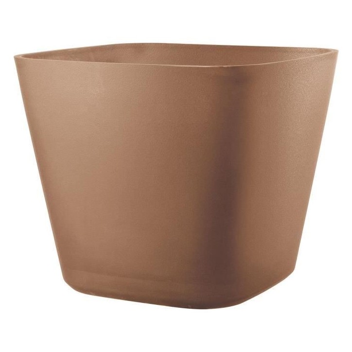 DEROMA Pot de fleurs carré Origin - 37,5 x 32 cm - 29 L - Terre cuite