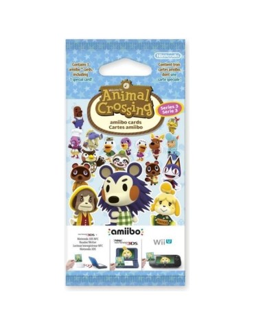 Cartes Amiibo - Animal Crossing Série 3 | Contient 3 cartes dont 1 spéciale