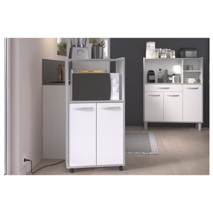 OSLO Desserte de cuisine L 60cm Blanc OSLO Desserte de cuisine L 60cm Blanc