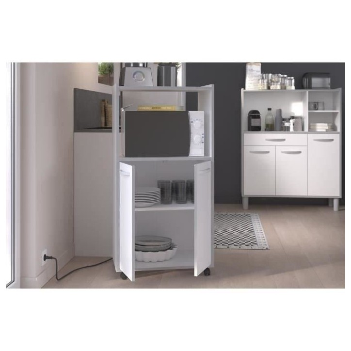 OSLO Desserte de cuisine L 60cm Blanc OSLO Desserte de cuisine L 60cm Blanc