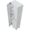 Meuble de salle de bain - double colonne - Blanc brillant - 4 portes -