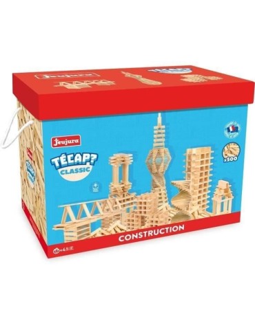 JEUJURA Tecap Classic - 500 planchettes en bois - jeu de construction