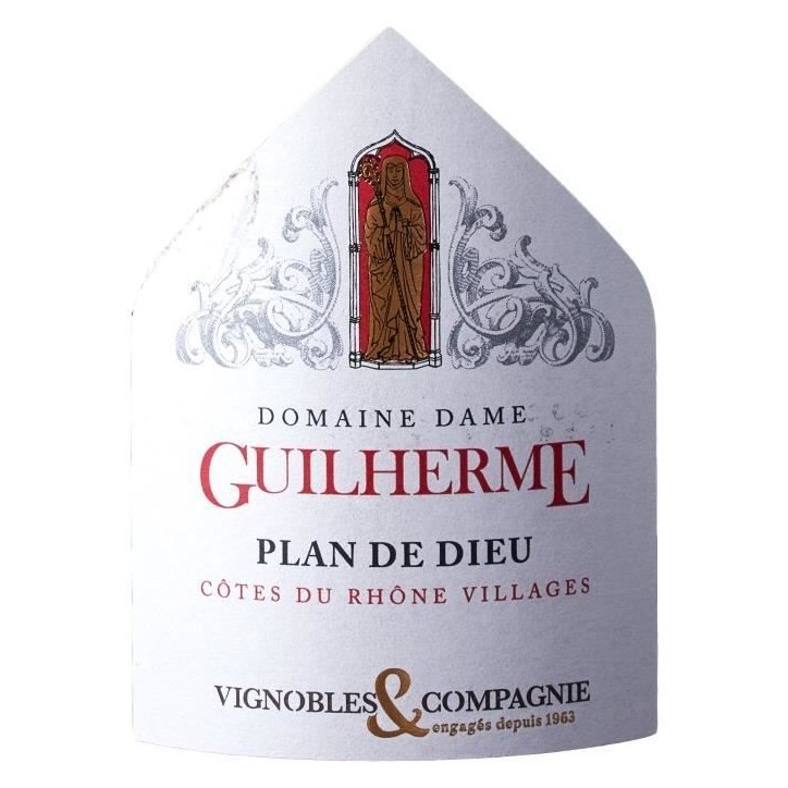 Domaine Dame Guilherme Plan de Dieu 2024 Côtes du Rhône Villages - Vin rouge de la Vallée du Rhône