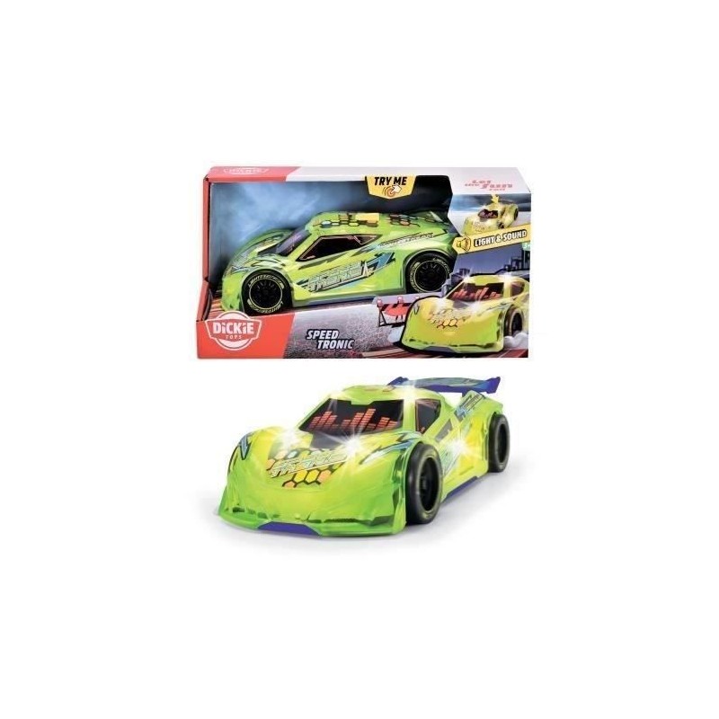Voiture Dickie - Light Streak Speed Tronic 20cm - Fonctions Sonores et Voiture Dickie - Light Streak Speed Tronic 20cm - Fonctions Sonores et