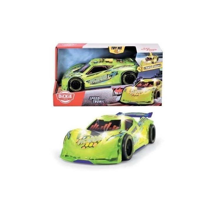Voiture Dickie - Light Streak Speed Tronic 20cm - Fonctions Sonores et Lumineuses - Pour Enfant des 3 Ans Voiture Dickie - Light Streak Speed Tronic 20cm - Fonctions Sonores et Lumineuses - Pour Enfant des 3 Ans