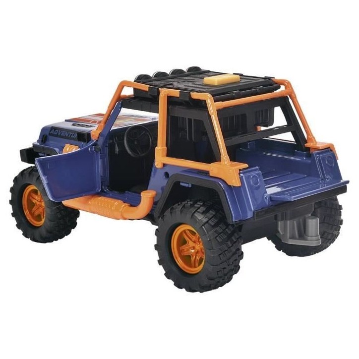 Commandant de Dinosaures - Dickie - 1 Jeep Wrangler avec remorque + 1 figurine articulée + 2 dinosaures Commandant de Dinosaures - Dickie - 1 Jeep Wrangler avec remorque + 1 figurine articulée + 2 dinosaures