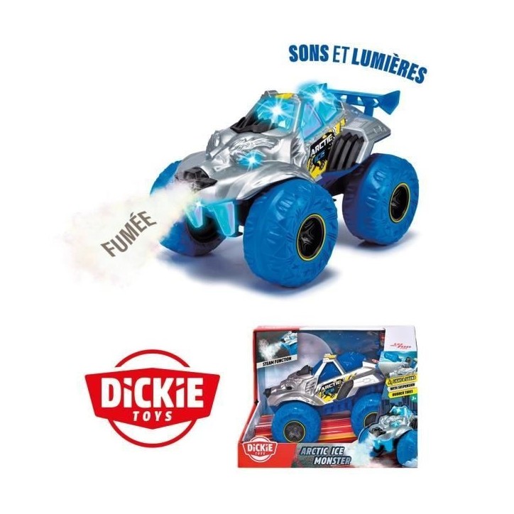 Dickie - Monster Arctic Ice -Véhicule 25cm - Fonction fumée - Sons et lumieres Dickie - Monster Arctic Ice -Véhicule 25cm - Fonction fumée - Sons et lumieres