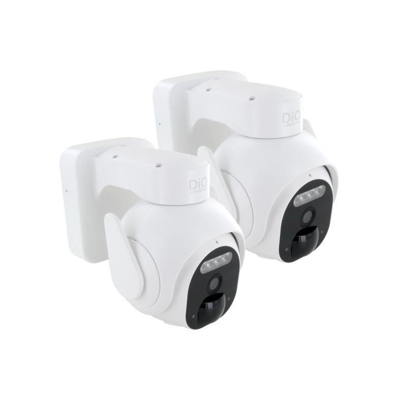 Caméras extérieures - DIO CONNECTED HOME - Lot de 2 - Rotatives - Ba Caméras extérieures - DIO CONNECTED HOME - Lot de 2 - Rotatives - Ba