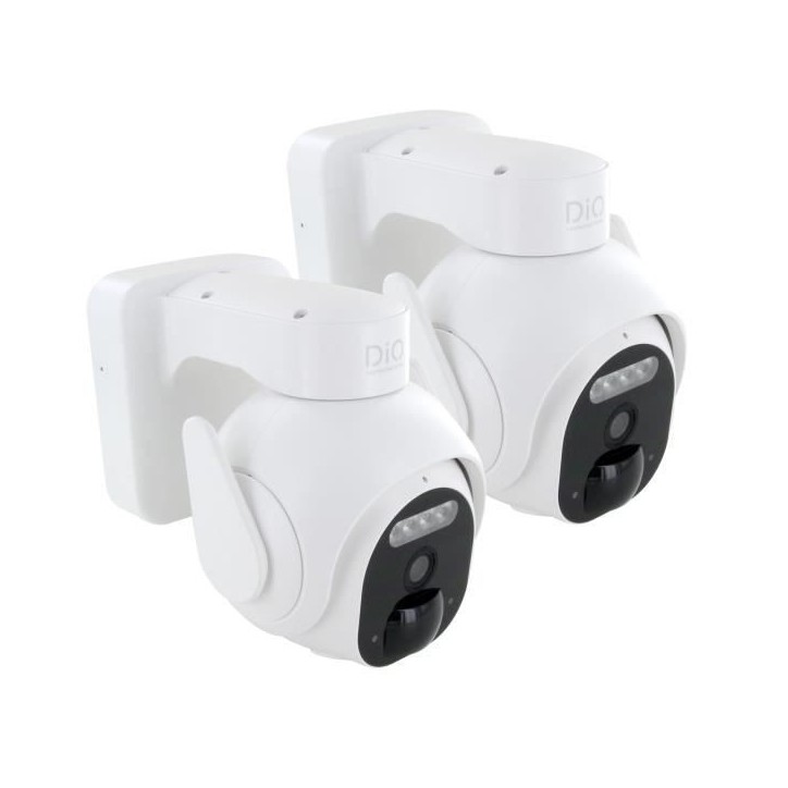 Caméras extérieures - DIO CONNECTED HOME - Lot de 2 - Rotatives - Batterie - 3MP Caméras extérieures - DIO CONNECTED HOME - Lot de 2 - Rotatives - Batterie - 3MP