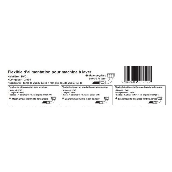 Robinet simple pour machine a laver - DIPRA - Male Robinet simple pour machine a laver - DIPRA - Male