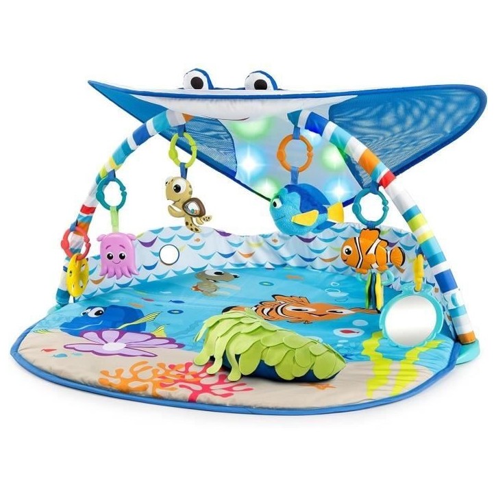 DISNEY BABY -NEMO-Tapis de sol éveil bébé évolutif Cadeau Noel bébé, guirlande lumineuse, miroir