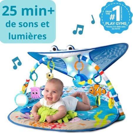 DISNEY BABY -NEMO-Tapis de sol éveil bébé évolutif Cadeau Noel bébé, guirlande lumineuse, miroir
