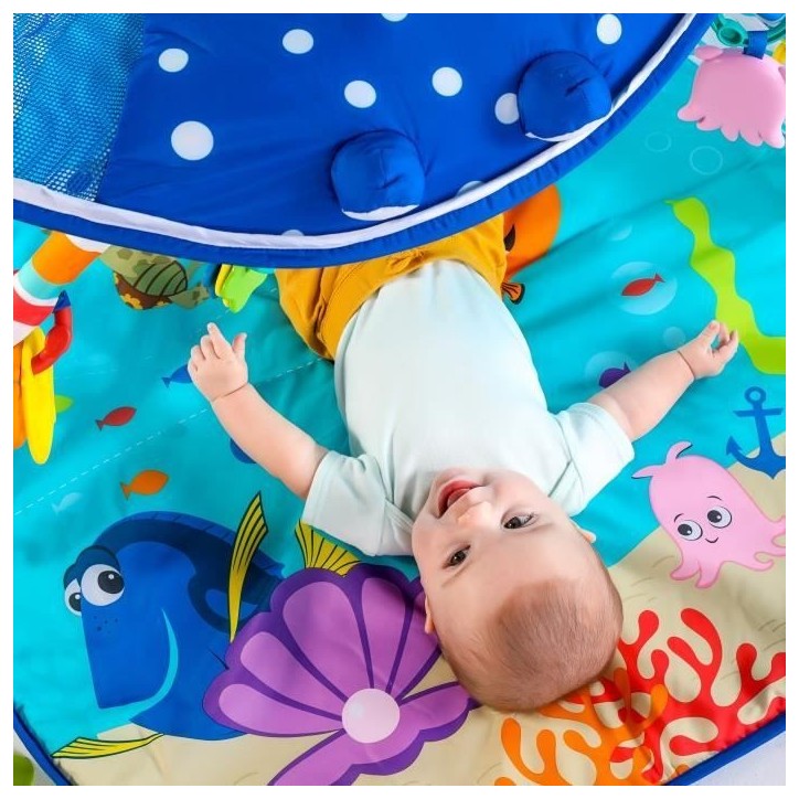 DISNEY BABY -NEMO-Tapis de sol éveil bébé évolutif Cadeau Noel bébé, guirlande lumineuse, miroir