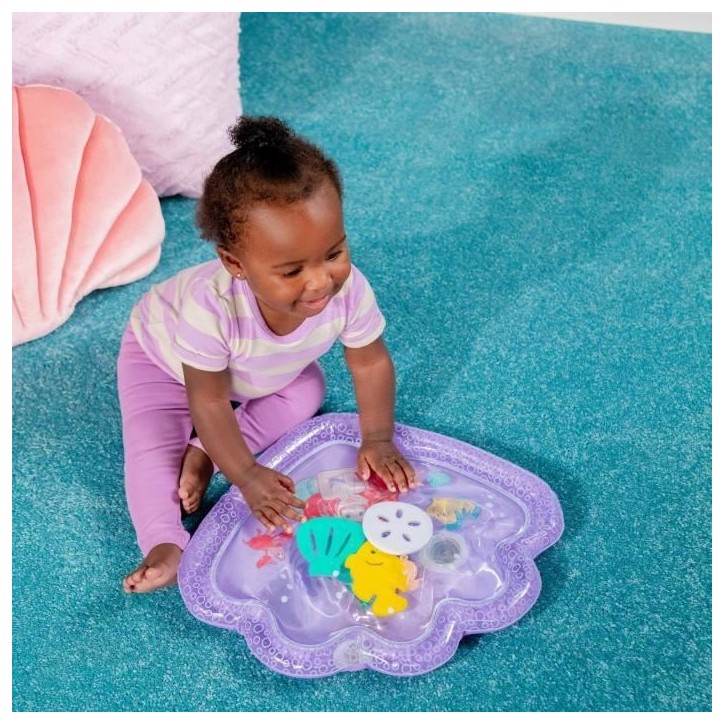DISNEY BABY PETITE SIRENE Tapis d'eau pour bébé, jeu sensoriel d'éveil?, gonflable, facile a nettoyer, pliable, Cadeau Noel b
