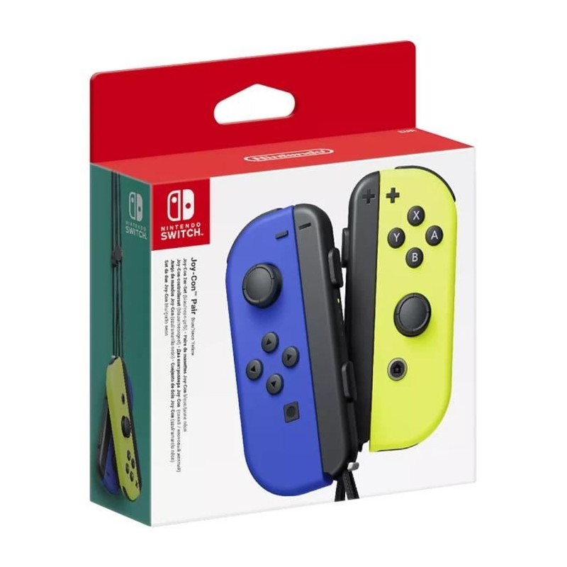 Paire de manettes Joy-Con Bleu & Jaune Néon pour Nintendo Switch Paire de manettes Joy-Con Bleu & Jaune Néon pour Nintendo Switch