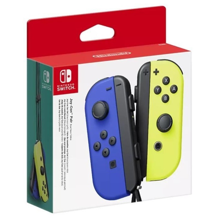Paire de manettes Joy-Con Bleu & Jaune Néon pour Nintendo Switch