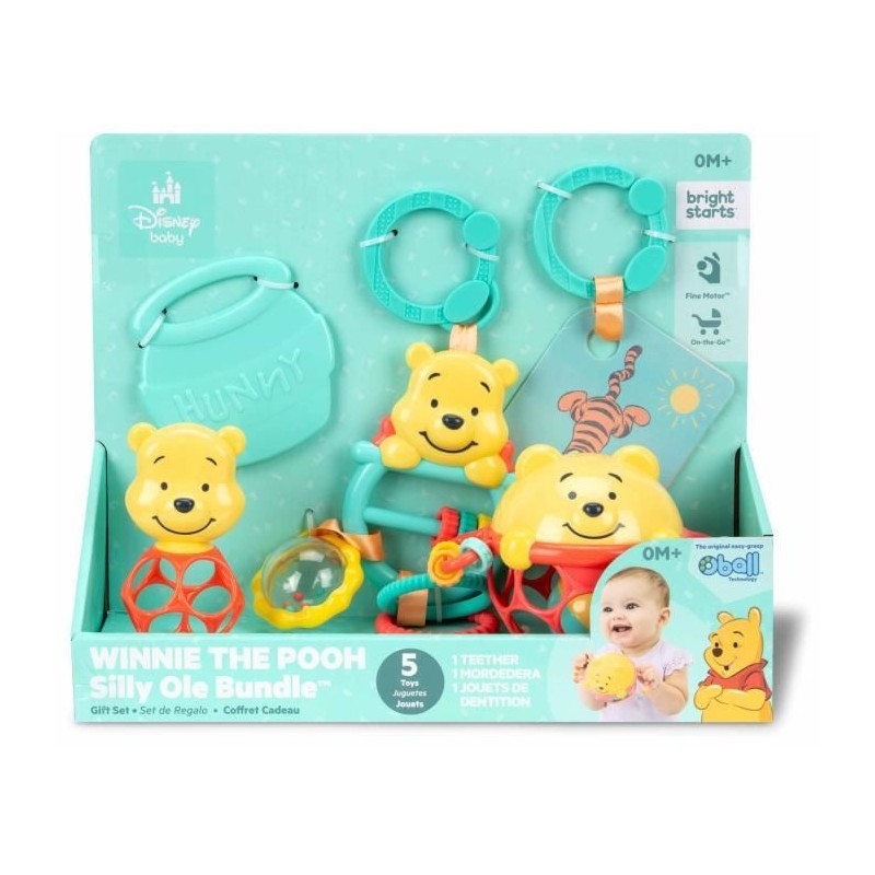 DISNEY BABY -WINNIE- Coffret cadeau de naissance bébé, 5 jouets dont DISNEY BABY -WINNIE- Coffret cadeau de naissance bébé, 5 jouets dont