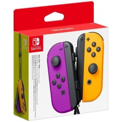 Paire de manettes Joy-Con Violet Néon & Orange Néon pour Nintendo Sw