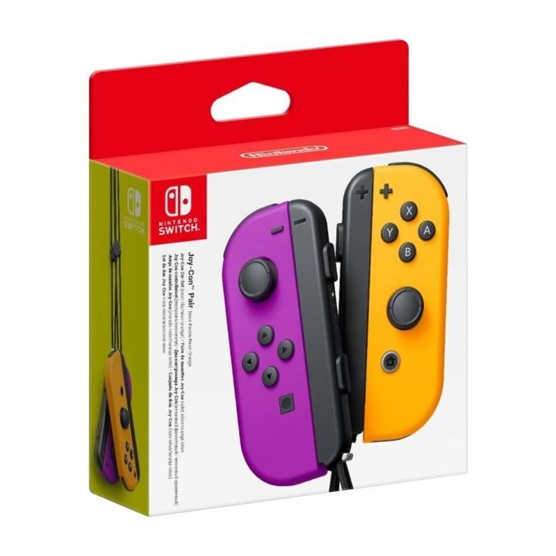Paire de manettes Joy-Con Violet Néon & Orange Néon pour Nintendo Sw Paire de manettes Joy-Con Violet Néon & Orange Néon pour Nintendo Sw