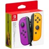 Paire de manettes Joy-Con Violet Néon & Orange Néon pour Nintendo Sw