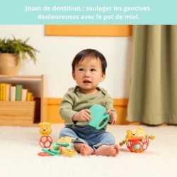 DISNEY BABY -WINNIE- Coffret cadeau de naissance bébé, 5 jouets dont