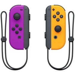 Paire de manettes Joy-Con Violet Néon & Orange Néon pour Nintendo Sw