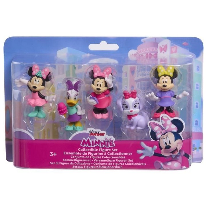 Figurines - DISNEY MINNIE MOUSE - Pack de 5 Figurines Minnie Mouse - Non articulées, 6 cm Figurines - DISNEY MINNIE MOUSE - Pack de 5 Figurines Minnie Mouse - Non articulées, 6 cm