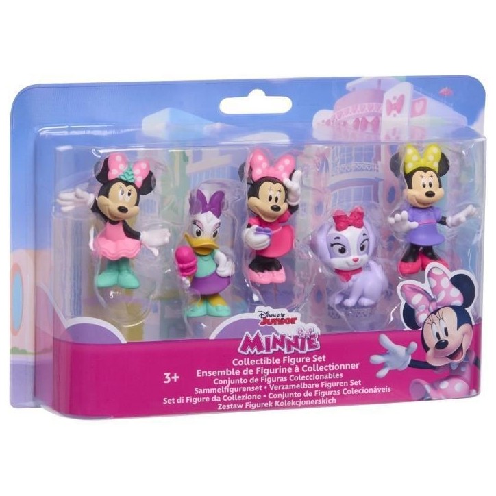 Figurines - DISNEY MINNIE MOUSE - Pack de 5 Figurines Minnie Mouse - Non articulées, 6 cm Figurines - DISNEY MINNIE MOUSE - Pack de 5 Figurines Minnie Mouse - Non articulées, 6 cm