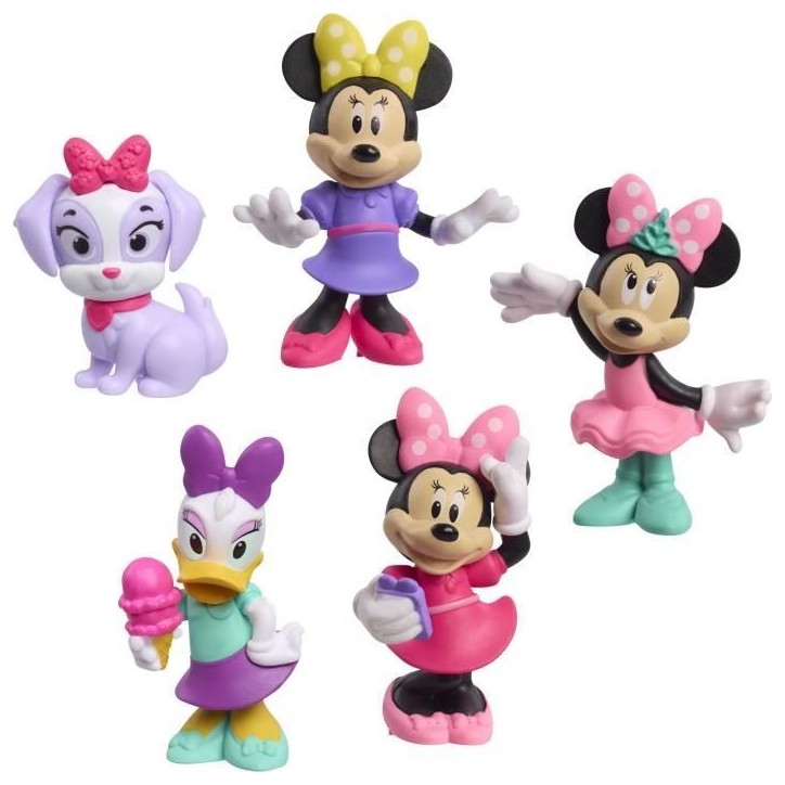 Figurines - DISNEY MINNIE MOUSE - Pack de 5 Figurines Minnie Mouse - Non articulées, 6 cm Figurines - DISNEY MINNIE MOUSE - Pack de 5 Figurines Minnie Mouse - Non articulées, 6 cm