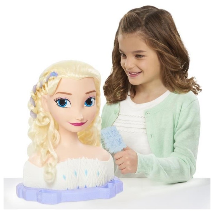 Tete a coiffer - REINE DES NEIGES - Tete a Coiffer Elsa Deluxe - Extensions, accessoires coiffure et color reveal, a partir de 3