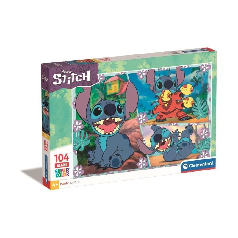 Puzzle Stitch 104 pieces Maxi, Pour enfants a partir de 3 ans, Theme d Puzzle Stitch 104 pieces Maxi, Pour enfants a partir de 3 ans, Theme d